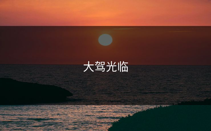 大驾光临